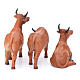 Ox in resin for 13 cm nativity scene set of 3 pieces s3