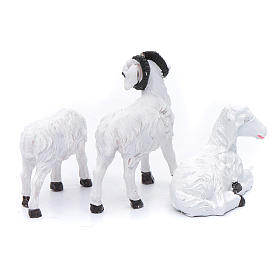 Schafe aus Kunstharz Set zu 3 Stück für 13 cm Krippe