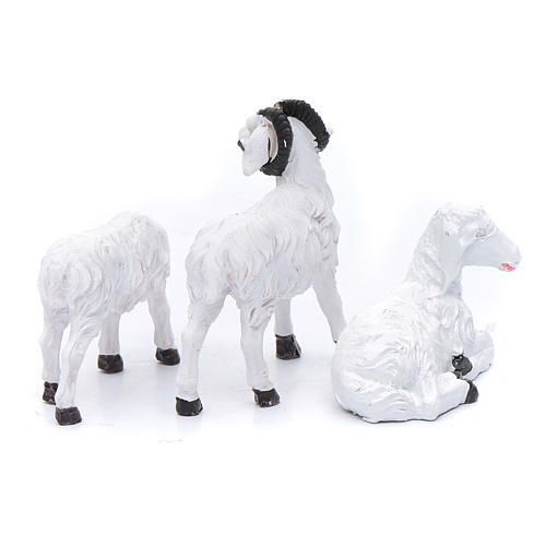 Schafe aus Kunstharz Set zu 3 Stück für 13 cm Krippe 2