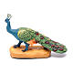 Pavone resina presepe h reale 4 cm s2