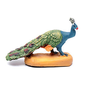 Peacock in resin crib 4 cm