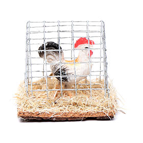 Cage with cock, Nativity Scene figurine 3 cm assorted 