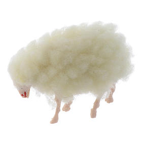 Schäfchen aus Wolle reale Höhe 3 cm für DIY-Krippe