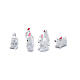 Lapins 6 pcs résine crèche h réelle 2 cm s1