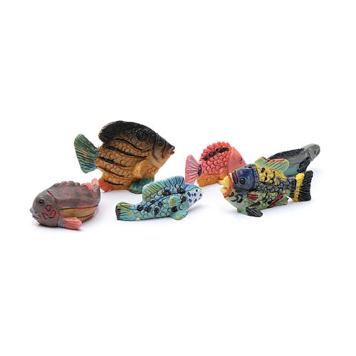 Fishes in resin measuring 3 cm, 6 figurines 2