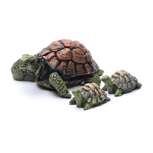 Schildkröten aus Kunstharz Set zu 3 Stück reale Höhe 2-4 cm 1