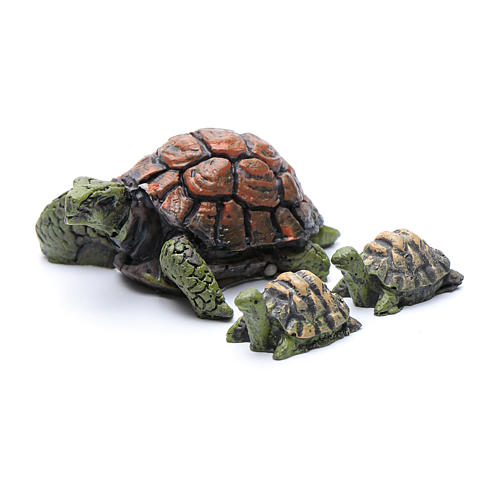 Nativity figurines, turtles in resin measuring 2-4 cm, 3 pieces 1