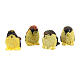 Oiseaux crèche résine 4 pcs h réelle 2 cm s1