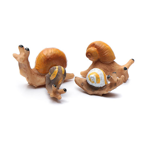 Nativity figurines, snails in resin measuring 2 cm, 4 pieces 2