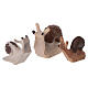 Caracoles belén resina 3 piezas h real 2 cm s1