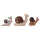Escargots crèche résine 3 pcs h réelle 2 cm s2