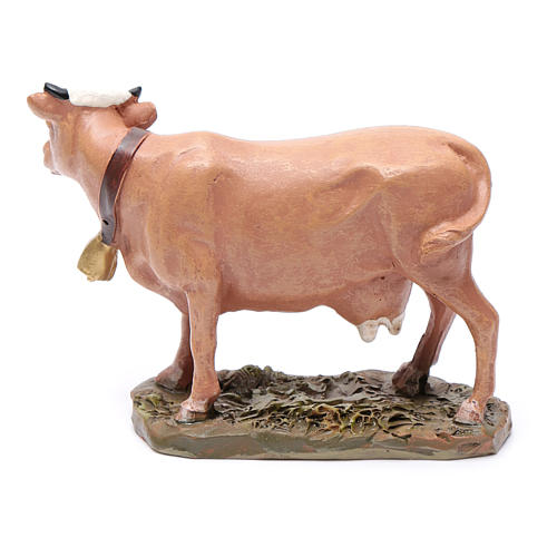 Vache en résine peinte pour crèche 12 cm 2