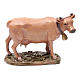 Vaca em resina pintada 7,5x12 cm para presépio com figuras de altura média 12 cm Linha Martino Landi s1