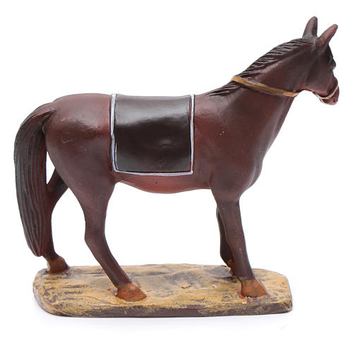 Pferd aus Kunstharz der preisgünstigen Linie Martino Landi für 10 cm Krippe 2