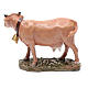 Vaca em resina para presépio Linha Martino Landi com figuras de pastor de altura média 10 cm s2