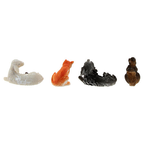 Tiere aus Kunstharz bemalt Set zu 8 Stück für 10 cm Krippe 3