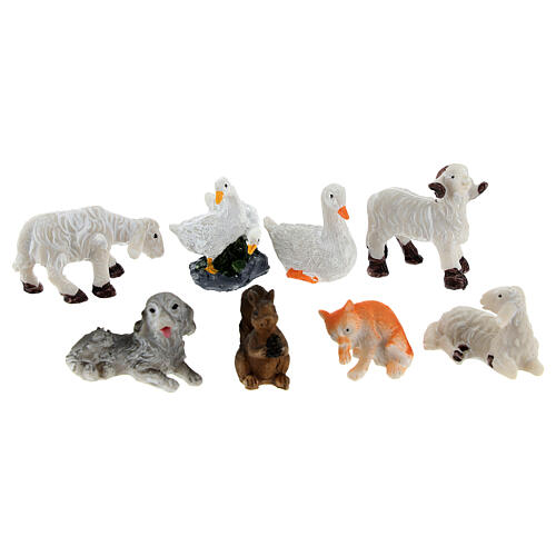 Animals for a 10cm crib, 8 pieces. 1