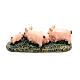 Schweine auf Wiese aus Kunstharz für 6 cm Krippe s2