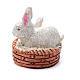 Conejos en cesta resina para belén 6 cm s2