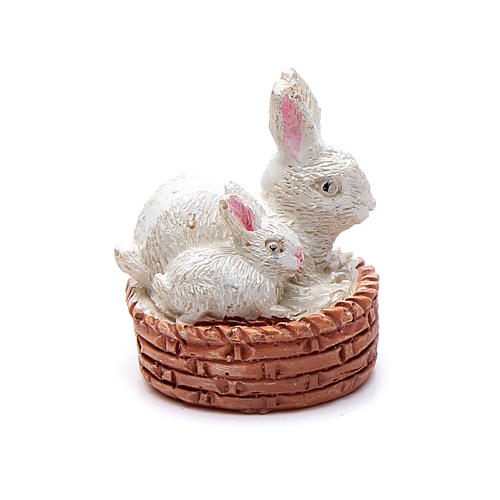 Rabbits on basket for 6 cm crib 1