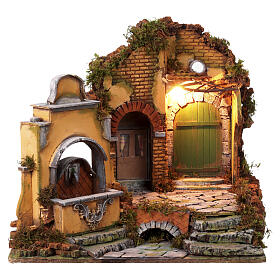 Ambientazione fontana monumentale 40x50x40 cm presepe Napoli