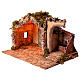 Neapolitan nativity scene setting with ruins, fountain and lights 40x50x35 cm s7