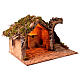 Neapolitan nativity scene setting with ruins, fountain and lights 40x50x35 cm s9