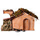 Neapolitan nativity scene setting with ruins, fountain and lights 40x50x35 cm s10