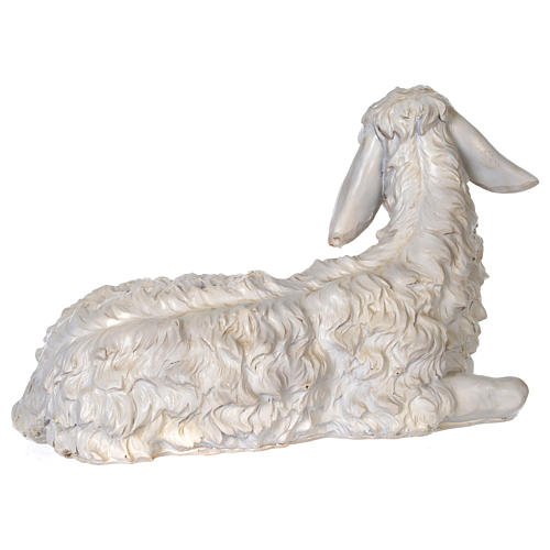 Sitting sheep in resin for 50 - 60 cm nativity scene 3