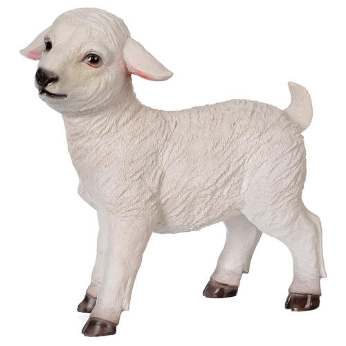 Resin lamb for 80-100 cm nativity scene 1