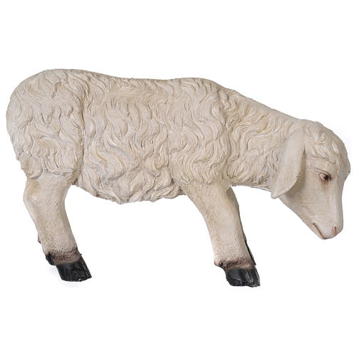 Sheep with low head in resin for 80-100 cm nativity scene 1