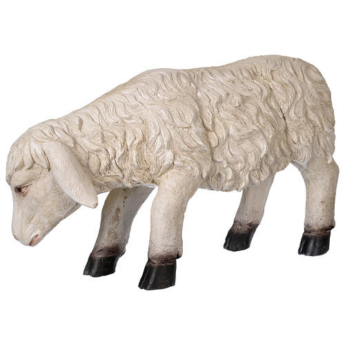 Sheep with low head in resin for 80-100 cm nativity scene 3