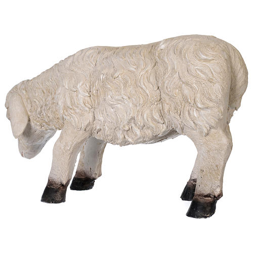 Sheep with low head in resin for 80-100 cm nativity scene 6
