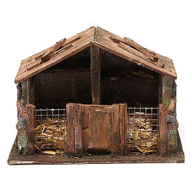 Corral with manger for Nativity Scene 10 cm 15x25x15 cm