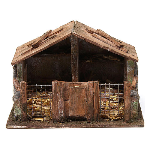 Corral with manger for Nativity Scene 10 cm 15x25x15 cm 1