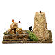 Almiar con gato y gallo 10x20x15 cm para figuras belén 9-10 cm de altura media s4