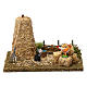 Haystack with Cat and Rooster 10X20X15 cm for 9-10 cm Nativity figures s1