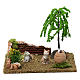 Corner with cats and weeping willow 15x20x15 cm for Nativity Scene 8-10 cm s1