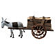 Cart with light grey donkey for Nativity Scene 8 cm s1