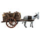 Cart with light grey donkey for Nativity Scene 8 cm s4