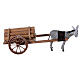 Cart with dark grey donkey 10x20x20 cm for Nativity Scene 8 cm s5