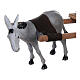 Grey donkey pulling a cart full of wood for Nativity Scene 10x20x10 s2