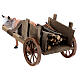 Brown ox pulling a cart full of wood for Nativity Scene 10x20x10 s3