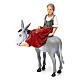 Girl on a Donkey 10X10X5 cm for 10 cm Nativity s2