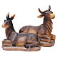 Brown ox and donkey in resin for Nativity Scene 55 cm s1