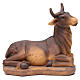 Brown ox and donkey in resin for Nativity Scene 55 cm s2