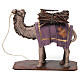 Kamel mit Last stehend aus Terrakotta für 14 cm Krippe s1