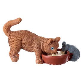 Cat with a Mouse resina for 10-12cm Nativity