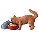 Gato com rato resina para presépio com figuras altura média 10-12 cm s2