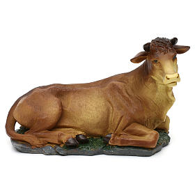 Donkey and ox figurine, in colored resin for 42 cm nativity